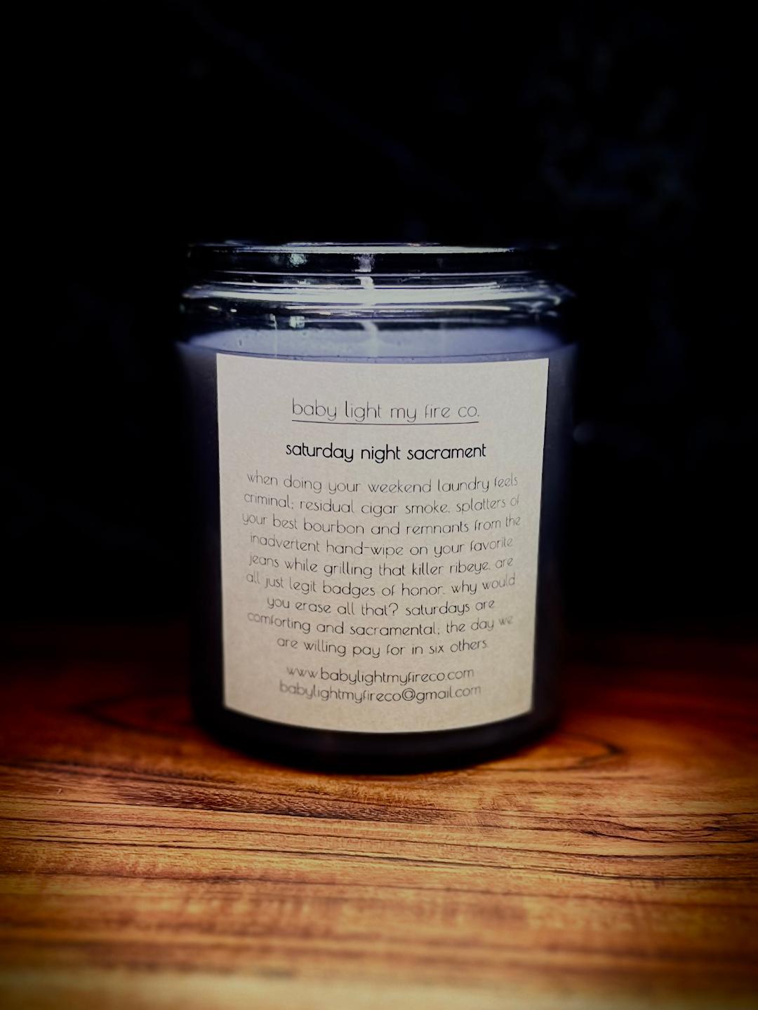 Soy Candle Saturday Night Sacrament 14 oz