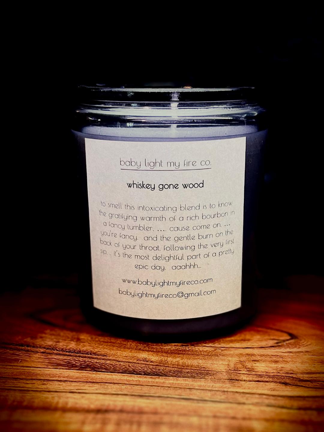 Soy Candle Whiskey Gone Wood 14 oz