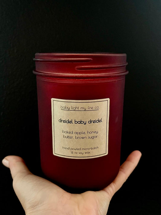 Holiday Soy Candle Dreidel Baby Dreidel 14 oz