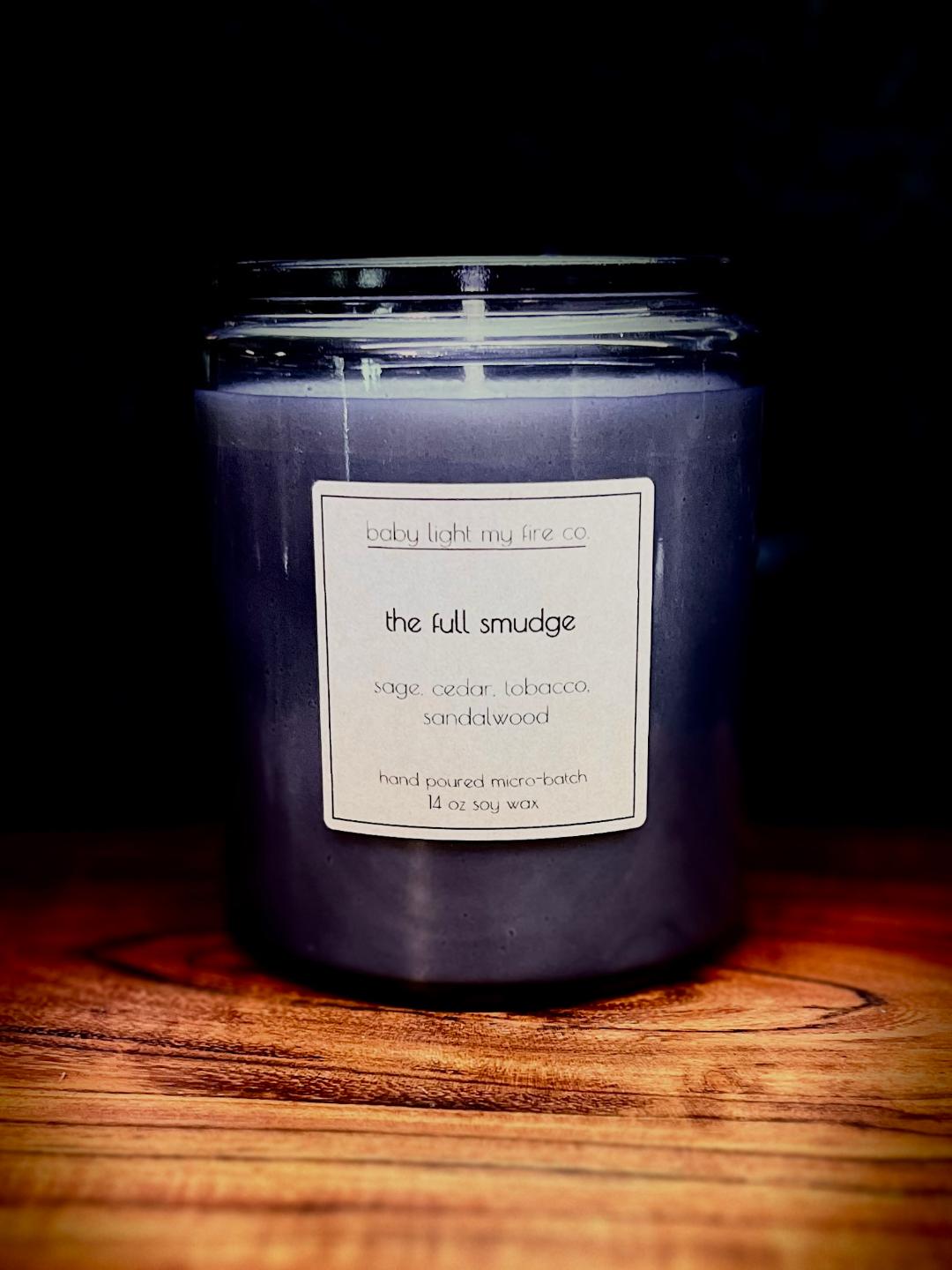 The Full Smudge 14 oz Soy Candle