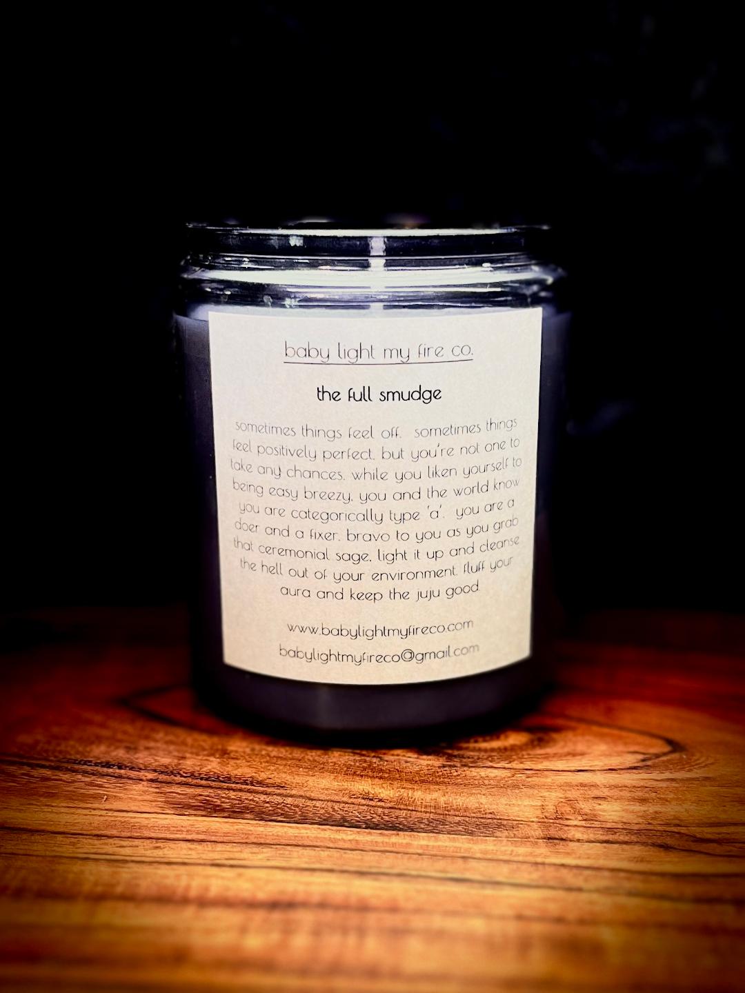 The Full Smudge 14 oz Soy Candle