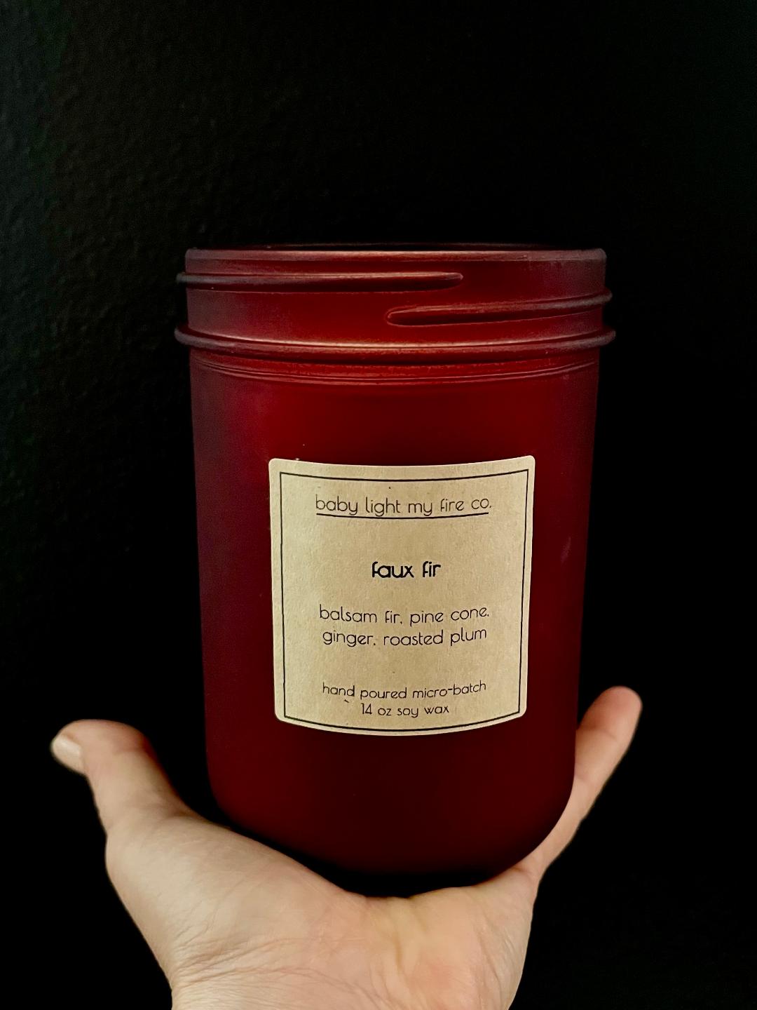 Holiday Soy Candle Faux Fir 14 oz